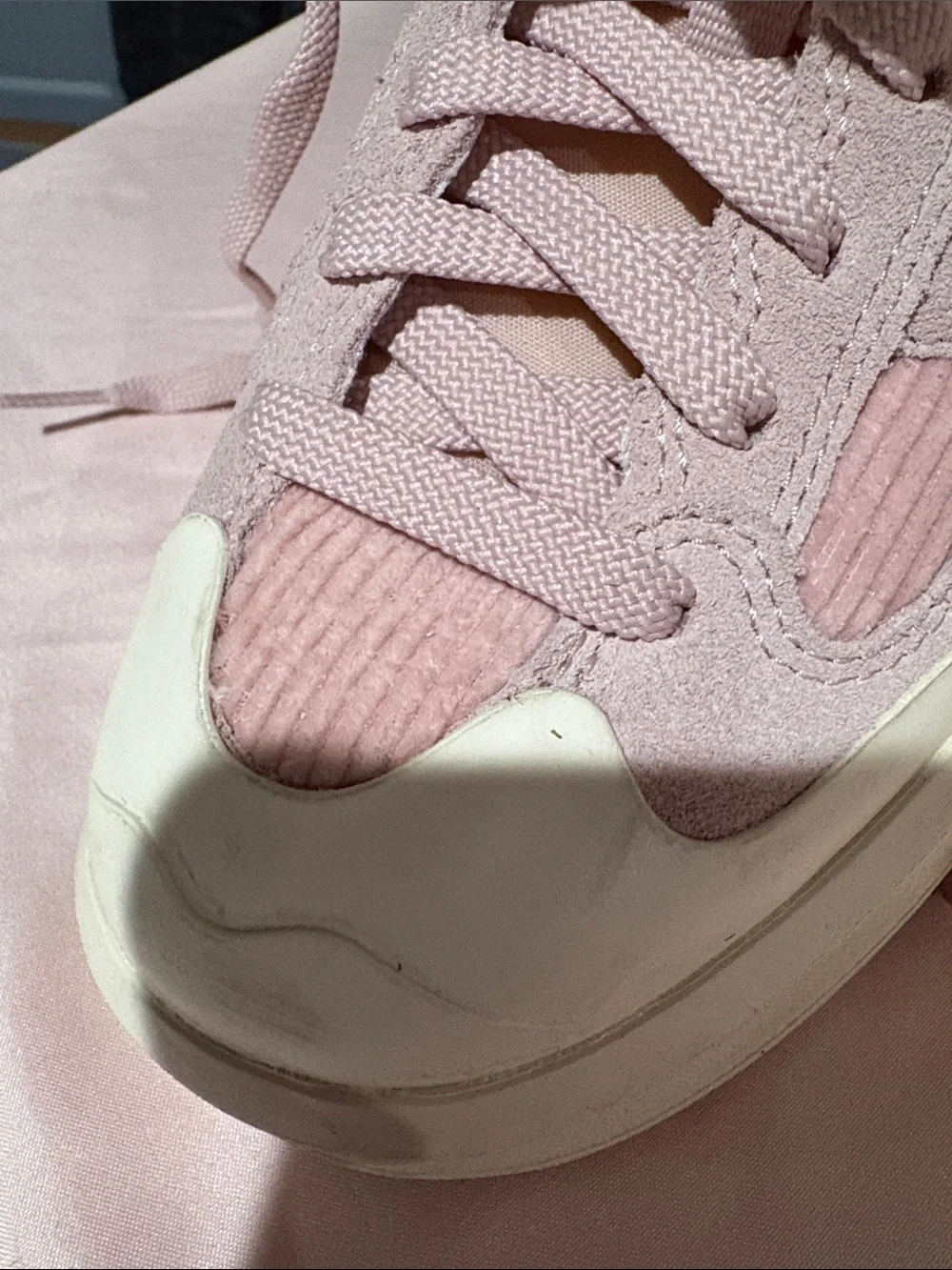 New Balance Pink Suede & Canvas Low-Top Kids Sneakers